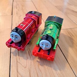 CELEBRATION JAMES & CELEBRATION PERCY Thomas Train Motorized Trackmaster